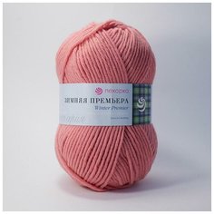 Пряжа Пехорка Зимняя премьера 378 герань 50% мериносовая шерсть, 50% акрил 150м 100г 5шт