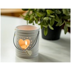 Подсвечник ведерко света, белый, 7х8 см, Koopman International AAA508160-белый