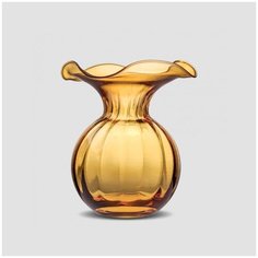 Стеклянная ваза для цветов, диаметр: 15 см, высота: 18 см, материал: стекло, цвет: медовый 8219.1 Primula IVV