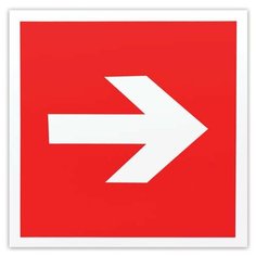 Знак пожарной безопасности "Направляющая стрелка", 200х200 мм, самоклейка, фотолюминесцентный, F 01-01 Foliant