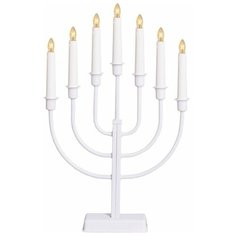Светильник декоративный семисвечник KRISTINA, 47х30 см, 7 свечей, белый, STAR trading 109-48