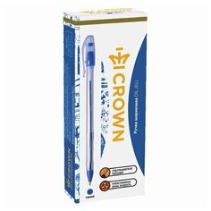 Ручка шариковая масляная CROWN "Oil Jell", синяя, узел 0,7 мм, линия письма 0,5 мм, OJ-500B