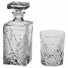 Набор для виски 7 предметов (графин 700 мл + 6 стакано по 320 мл) Crystal Bohemia "MEGAN" / 160498