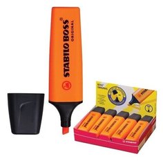 Текстмаркер STABILO "Boss", скошенный наконечник 2-5 мм, оранжевый, 70/54