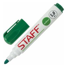 Маркер стираемый для белой доски зеленый, STAFF "Manager", 5 мм, с клипом, 151494