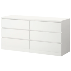 MALM мальм Комод с 6 ящиками, белый160x78 см Ikea