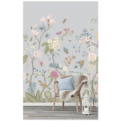 F11102-03 Фотообои Флизелиновые с виниловым покрытием Цветы "Шенуазри" 200х270 см Barton Wallpapers