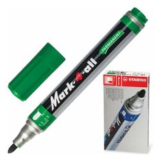 Маркер перманентный STABILO "Mark", зеленый, пулевидный наконечник, 1,5-2,5 мм, 651/36