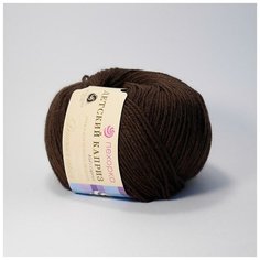 Пряжа Пехорка Детский каприз 251 коричневый 50% мериносовая шерсть, 50% фибра 50 г 225м 5 шт