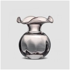 Маленькая стеклянная ваза для цветов, диаметр: 13 см, высота: 14 см, материал: стекло, цвет: дымчатый 8220.1 Primula IVV