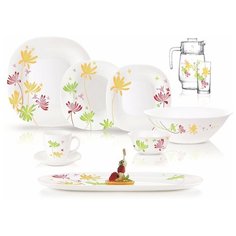 Столовый сервиз NEO CARINE CRAZY FLOWER 46 предметов 6 персон Luminarc