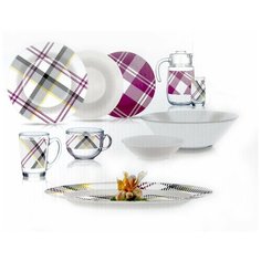 Столовый сервиз AMB SCOTTISH WHITE 46 предметов 6 персон Luminarc