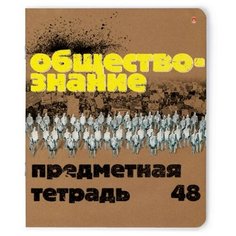 Тетрадь предметная А5,48л, серия крафт обществознание 7-48-990/12 4 штуки Альт