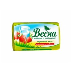 Мыло кусковое Весна Земляника со сливками, 90 г