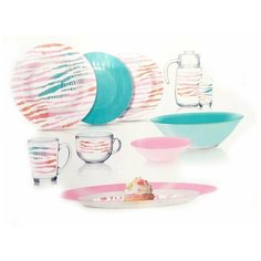 Столовый сервиз AMB JUNIA PINK 46 предметов 6 персон Luminarc