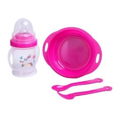 Набор детской посуды "Милашка" (тарелка+ вила+ложка+поильник) 3275228 Крошка Я