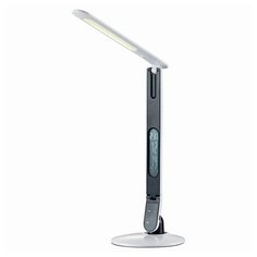 Светильник настольный SONNEN BR-898A, на подставке, светодиодный, 10 Вт, часы, календарь, термометр, белый, 236661