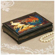 Шкатулка «Жар-Птица», 10×14 см, лаковая миниатюра 2407444 Сима ленд