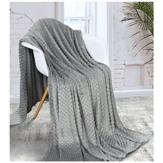 Покрывало Guten Morgen Bubbles с тиснением, 200 х 220 см, silver