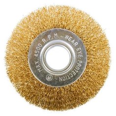 2302002 Щетка-крацовка дисковая, для УШМ, латун.витая проволока, 125мм, T4P