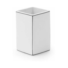 Настольный керамический стакан Gedy G-Lucrezia, белая керамика