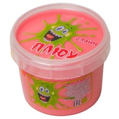 Лизун Плюх в контейнере розовый