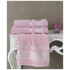 Полотенце махровое "KARNA" REBEKA ; Грязно-розовый ; Размер: 70 х 140