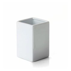 Настольный керамический стакан Gedy G-Verbena, белая керамика