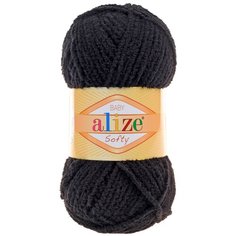 Пряжа Alize Softy, 50 г, 115 м, 60 черный
