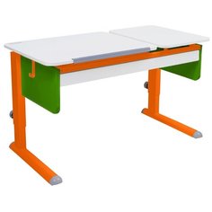 Стол детский Астек-Элара Твин-2 с ящиком 115x58 см белый/зеленый/оранжевый