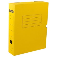 OfficeSpace Короб архивный с клапаном 325х253х75 мм, микрогофрокартон желтый