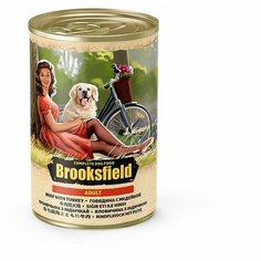 Brooksfield Adult Dog влажный корм для собак с говядиной, индейкой и рисом в консервах - 400 г х 12шт