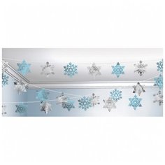 Новогодняя декорация: Гирлянда из блестящих снежинок (11831) Amscan
