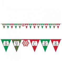 Новогодняя декорация: Гирлянда на стену "Merry christmas" (13507) Amscan