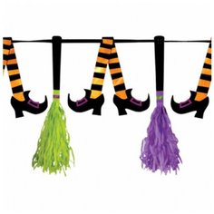 Декорация на хэллоуин: Гирлянда "Кисточка и Башмачки" (13819) Amscan