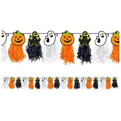 Декорация на хэллоуин: Гирлянда на Хэллоуин "Кот, тыква, привидение", 2.43 м (12086) Amscan
