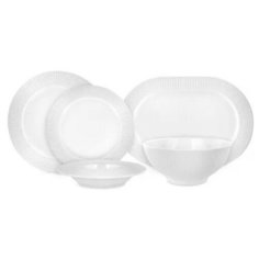 Сервиз обеденный Pillivuyt на 6 персон, 21 предмет, фарфор, белый