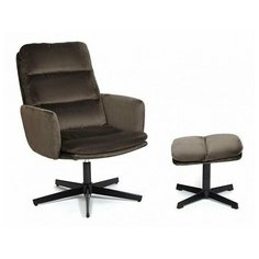 Кресло офисное Tetchair ALFRED с банкеткой (mod. DM7574-1), brown