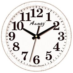 Часы настенные кварцевые Алмаз B28-B32 белый