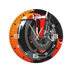 Часы настенные кварцевые SvS 3501776 Колесо мотоцикла СВС