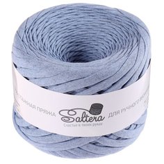 Пряжа трикотажная Saltera широкая, 100 м*300 г, 7-9 мм, 107 голубой меланж