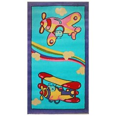 Ковер детский цвет голубой самолеты разм. 100х150 арт. УКД-2043 Kamalak Tekstil