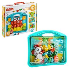 Мозаика для малышей в чемодане " Краб " d4.5/33 эл. Baby Toys Десятое королевство