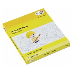 Пластилин гамма "Юный художник NEW", 10 цветов, 140 г, со стеком, 280044 Gamma