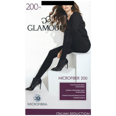 Колготки Glamour Microfiber, 200 den, размер 3-M, nero (черный)