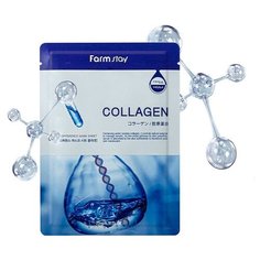 Тканевая маска коллаген FARM STAY VISIBLE DIFFERENCE MASK SHEET COLLAGEN Farmstay