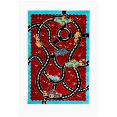 Ковер детский цвет красный 100х150 арт. УКД-1005-03 Kamalak Tekstil