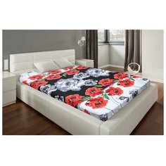 Простыня Этель 150*220см "Маки", 100% хлопок, бязь, 125 г/м² 5501474