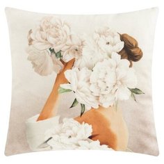 Чехол на подушку Этель "Пионы" 40х40 см, 100% п/э, велюр 5525421