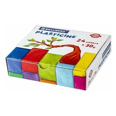 Пластилин классический BRAUBERG PREMIUM, 24 цвета, 720 г, высшее качество, 105869
